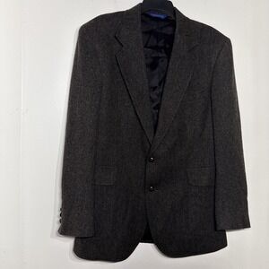 Pendleton Men's Gray 100% Wool Tweed Sports Coat Blazer Jacket Size 42 Long